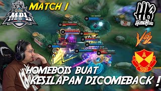 HOMEBOIS VS SELANGOR RED GIANTS MATCH 1 MPL MY S12 [upl. by Inihor769]