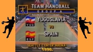 HANDBALL гандбол rukomet balonmano 1990 FULL MATCH JUGOSLAVIJA ESPAÑA SEATTLE [upl. by Teagan899]