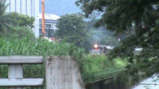 KTM Passenger Train passing Choa Chu Kang Road Crossing towards Msia [upl. by Madi886]