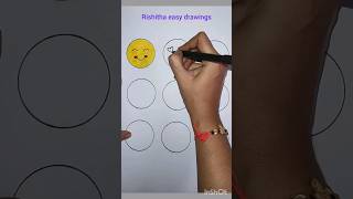 Emoji drawing easy 😍😍youtubeshorts [upl. by Groark]