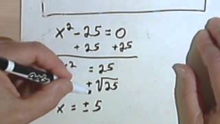 Solving Quadratic Equations with the Square Root Method part 1 56a [upl. by Lleder]