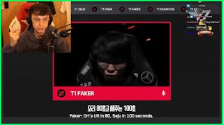 Faker Times Ults Like A Robot  Caedrel Reacts To T1 Voice Comms [upl. by Hayton209]