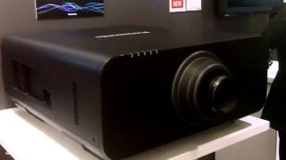 ISE 2014 Panasonic Shows 4K 20000 Lumens Projector in Development [upl. by Ahtnamas]