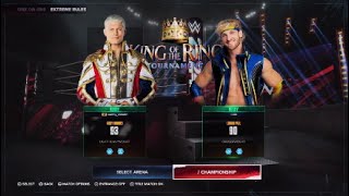 King of the ring Cody Rhodes vs Logan Paul wwe2k24 [upl. by Ashla208]