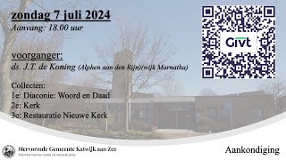 07072024 1800u ds JT de Koning wijk Marnatha [upl. by Zalea]