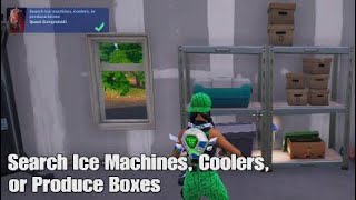 Search Ice Machines Coolers or Produce Boxes  Fortnite The First Galactic Empire Quest [upl. by Falconer683]