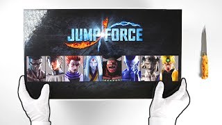 Unboxing JUMP FORCE Collectors Edition Press Kit  Gameplay [upl. by Ojimmas]