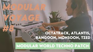 MODULAR VOYAGE 8  Modular World Techno Patch Octatrack  Eurorack live improv [upl. by Sudaorb]