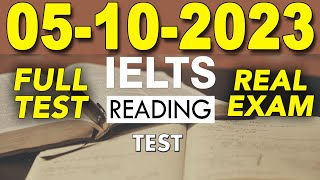 IELTS READING PRACTICE TEST 2023 WITH ANSWER  05102023 [upl. by Hawkie]