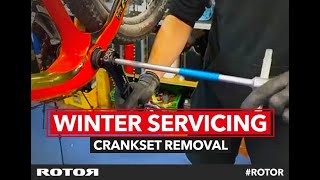 Winter Servicing  Rotor Crankset Removal [upl. by Otecina]