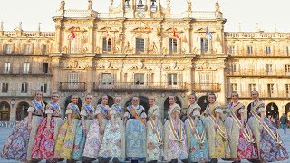 La fallera mayor de València Marina Civera y la corte de honor en Salamanca  Extra Fallas 2019 [upl. by Hullda142]