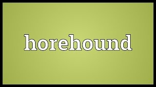 Horehound Meaning [upl. by Enoval]