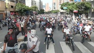 Venezuela Opposition supporters protest against Maduro reelection  AFP [upl. by Oilerua461]