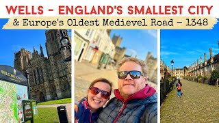 ENGLANDS SMALLEST CITY  Wells Somerset  Europes Oldest Medieval Road  Hot Fuzz Film Locations [upl. by Joshia]