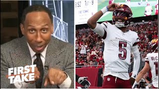 FIRST TAKE  Jayden Daniels is really an MVP candidates  Stephen A breaks Commanders rise [upl. by Franci]