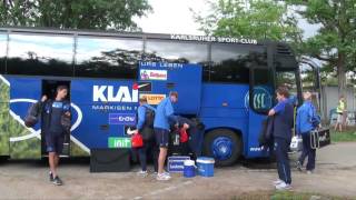 Rheinau vs KSC  Ankunft KSC  180611 [upl. by Ashraf]