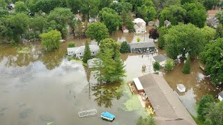 Waterville Henderson St Peter Mankato flooding from above [upl. by Wylde]