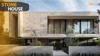 Luxurious House Architecture Design with Beautiful Stonework Façade [upl. by Johnsten]