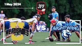 Flag Football Indonesia 8v8 2024 Tournament Headshoes Union VS Nightwing 1 May 2024 [upl. by Fridlund]