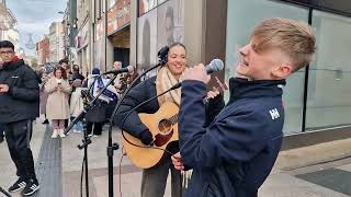 14 year old STOPS TRAFFIC with his performance  Heartbreak Hotel Elvis Presley Allie Sherlock Cover [upl. by Norej656]