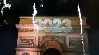 Feu d’artifice Paris 2023  Nouvel An  ChampsElysées  Arc de Triomphe  Paris  France [upl. by Darrell]