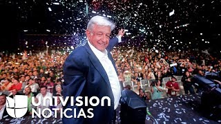 En video El discurso completo de AMLO desde el Zócalo tras ganar la elección presidencial en México [upl. by Odravde531]