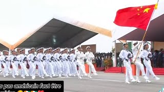 défilé de larmée chinoise à la fête dindépendance de la Côte dIvoire le 07 Août [upl. by Leber314]