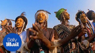 The Wodaabe people dance in their traditional dress  Daily Mail [upl. by Ainehs554]