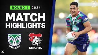 NRL 2024  Warriors v Knights  Match Highlights [upl. by Nahtnahoj]