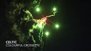 Colourful Crossette by Celtic Fireworks from Firework Crazy [upl. by Amena]