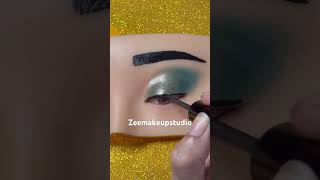 Green makeup tutorialmakeup makeuptutorial greenmakeup trending viralvideo shorts viralshort [upl. by Yodlem]