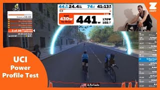 ZWIFT  Cycling Weeklys UCI Power profile test [upl. by Raeann184]