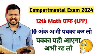 12th Math Graphग्राफ  LPP Class 12 math  Compartmental Exam 2024 Bihar Board [upl. by Neirb766]