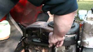 John Deere Scotts 1742 Riding lawn mower Changing the Air Filter [upl. by Nnylyahs]