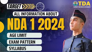 NDA 1 2024 Complete Information  Age Limit  NDA Form Fill Up 2024 [upl. by Lamrouex]