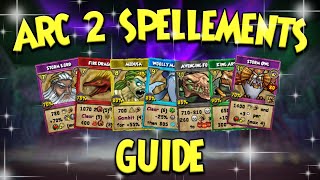 Wizard101 ARC 2 SPELLEMENTS GUIDE [upl. by Llenej]