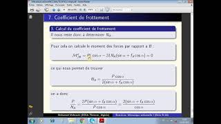 317 Mécanique rationnelle Série 03 Exercice 7 Coefficient de frottement pour une échelle [upl. by Farl]