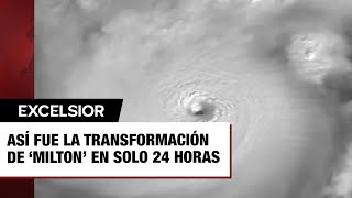 Así fue la transformación de ‘Milton’ de tormenta tropical a huracán categoría 5 en solo 24 horas [upl. by Kaiulani]