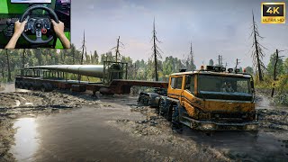 Transporting Wind Turbine Blade  SnowRunner  Logitech G29 Gameplay [upl. by Bab398]