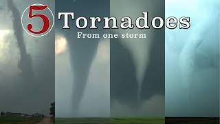 Five Spooky Tornadoes from One Storm [upl. by Ayitahs870]