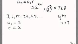 finding the nth term of a geometric sequence [upl. by Arratal167]