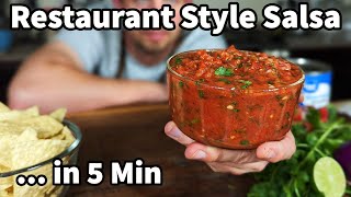 5 Minute Restaurant Style Salsa Recipe [upl. by Arola149]