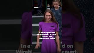 Kate Middleton receives standing ovation at Wimbledon amid cancer treatment  GMA [upl. by Eldnik565]