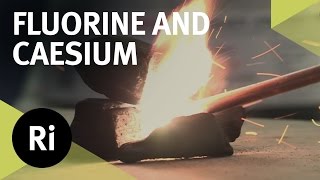 Reacting Fluorine with Caesium  First Time on Camera [upl. by Ahtar37]