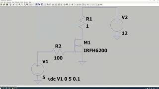 LTSpice Análisis de circuito con transistor variación de voltaje [upl. by Hogue]