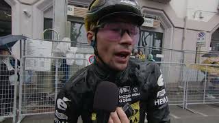 Primož Roglič gives us some news after his crash during stage 5 of the Giro dItalia 2023 [upl. by Afra]