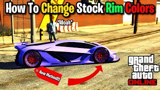 How to Change Stock Wheel Color in GTA Online 2024  Easy Guide [upl. by Amalberga26]