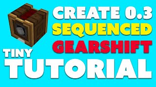 Minecraft Create Mod Sequenced Gearshift Tiny Tutorial  shorts [upl. by Asilegna253]