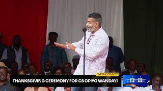 Thanksgiving Ceremony for CS Opiyo Wandayi Siaya County [upl. by Ashling]