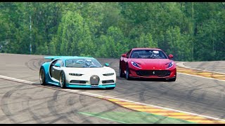 Bugatti Chiron vs Ferrari 812 Superfast  Spa [upl. by O'Driscoll]